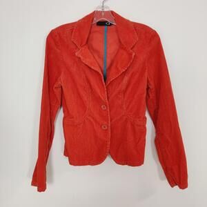 Dynamite Corduroy Fitted Orange Blazer Jacket 100% Cotton Women’s Medium
